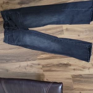 American Eagle black flare cropped size 4